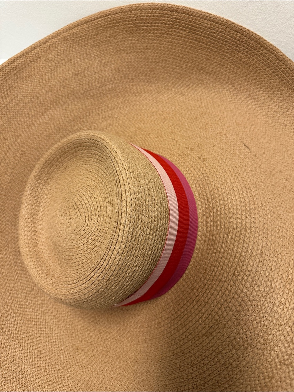 Trina Turk Wide Floppy Brim Straw Sun Hat in Natural Tan - Picture 14 of 15